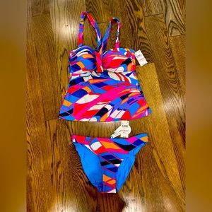 Trina Turk two-piece bathing suit, size 10, brand new